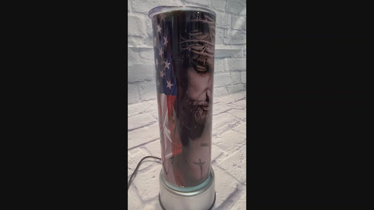 Jesus & American Flag Tumbler