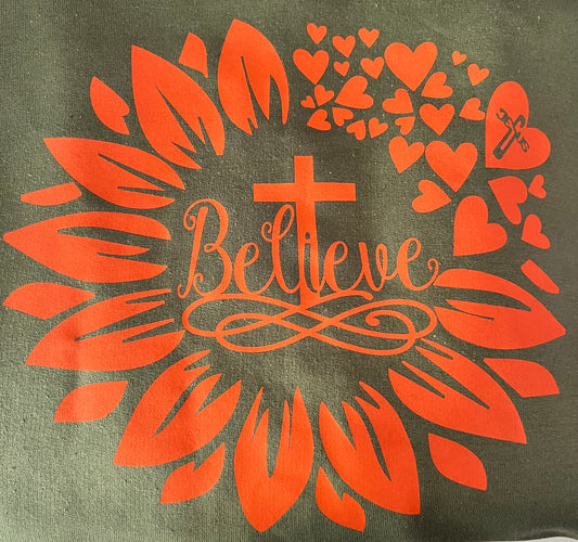 Believe / Sunflower Cross Tee